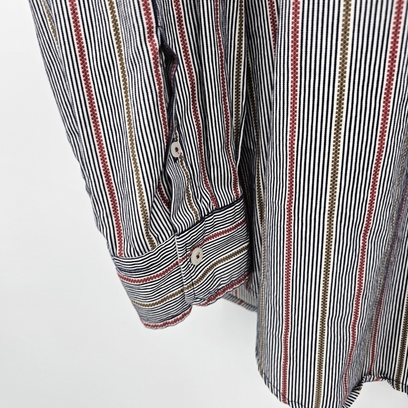 Tommy Bahama cream stripe button downs mens shirt 12xl big and tall - Picture 3 of 11